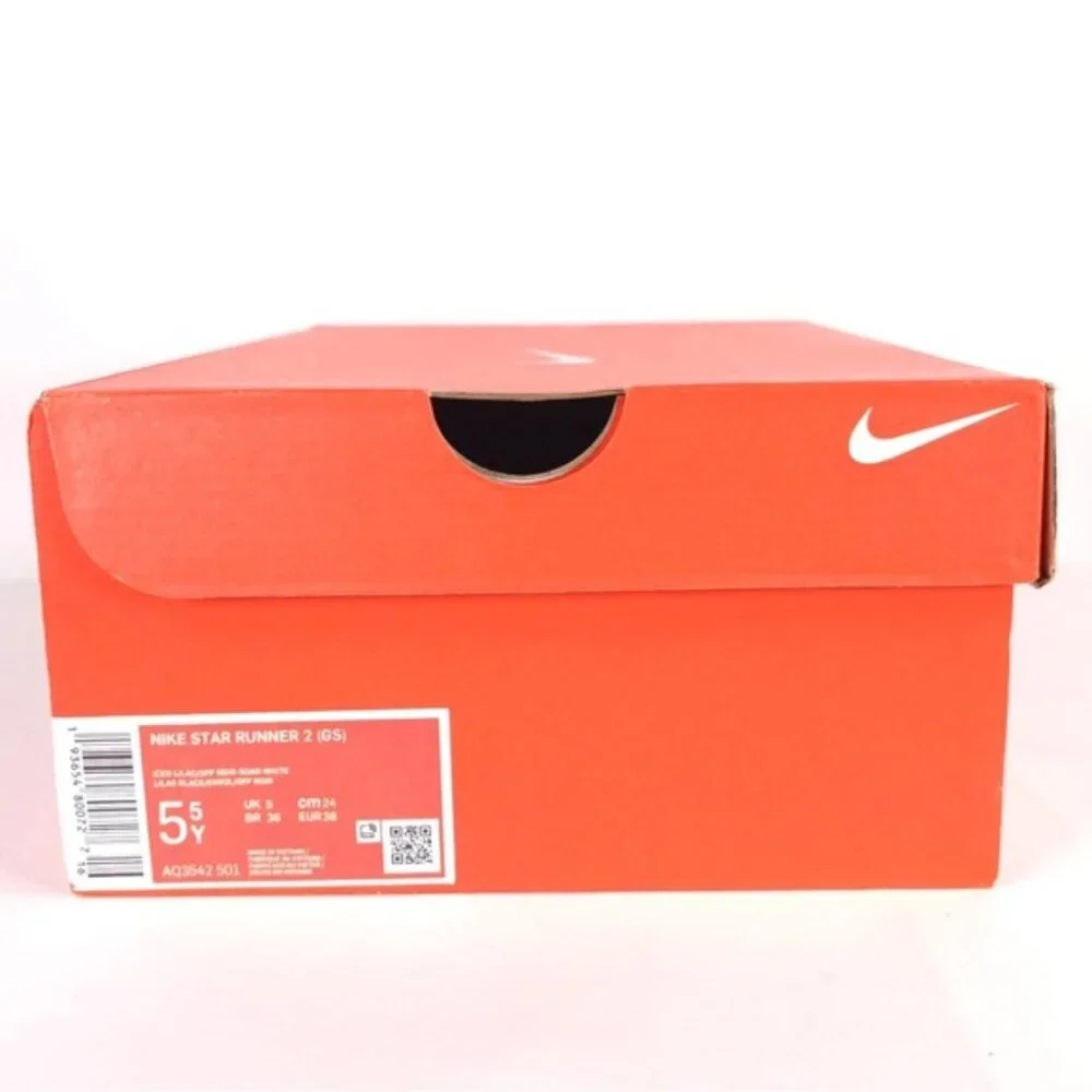 NWB Nike‎ Star Runner 2 GS Iced Lilac Off Noir Soar White AQ3542-501 Size 5.5Y